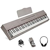 【Professional 88 key full size configuration, laying the foundation for learning】 Featuring an 88 key full size digital keyboard piano identical to a standard piano, ensuring authentic playing feel and full tonal range. The semi-weighted keyboard des...
