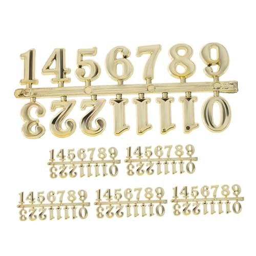 Veemoon 6セットプラスチック製 時計用数字キット 耐久性 アラビア数字 デジタル時計文字 配置自由 リリプレイスメント用