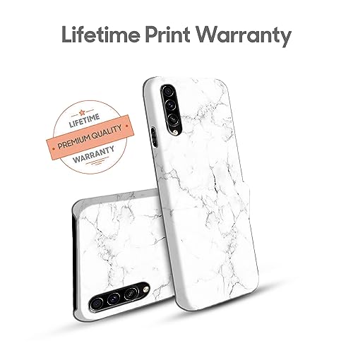 Image of COLORflow Back Cover Compatible with Samsung Galaxy A70 | Beautiful White Marble | Designer Printed Hard CASE Bumper Back Cover