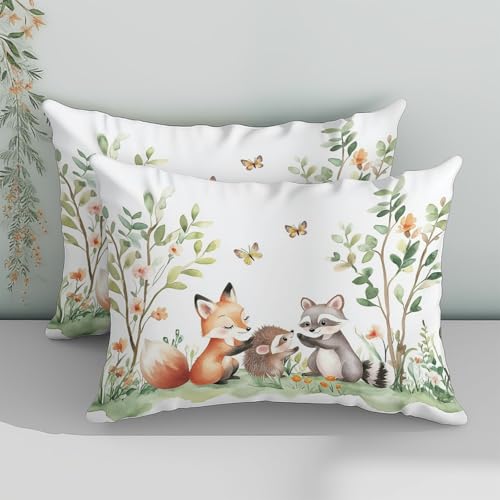 Parure de lit 240x220 réversible blanche imprimé animaux sylvestres