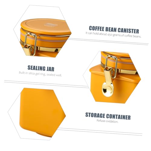 Contenedor hermético para granos de café FUOYLOO naranja miniatura 4