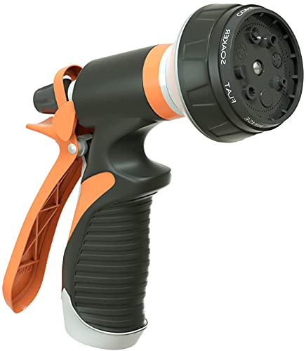 Elctman Garden Hose Nozzle Spray Nozzle with Comfort-Grip Handle for Easy Watering