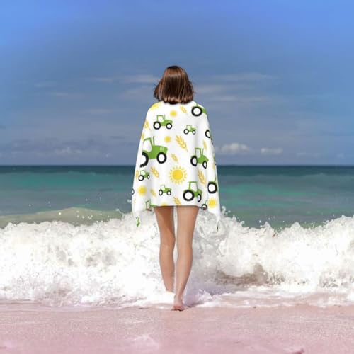 Serviette de bain tracteur agricole en microfibre douce et absorbante