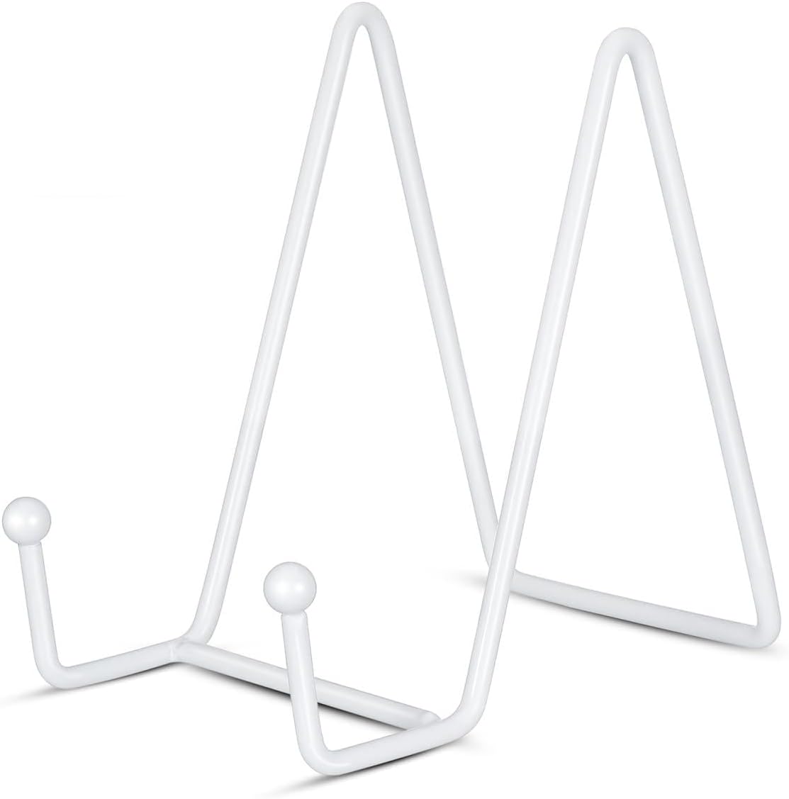 Metal Display Stand White Triangular Structure 7.50 X 10.50