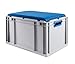 Produktbild aidB Eurobox NextGen Seat Box, blau, (600x400x365 mm), Griffe offen, Sitzbox mit Stauraum und abnehmbarem Kissen, 1St.