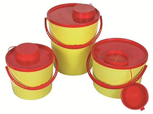 AMPRI 10er Pack Entsorgungsbehälter, 5 Liter, Kunststoff, Entsorgungsbehälter, SHARPS_DISPOSAL_CONTAINER, 2860199031, 64257031, 2860180031