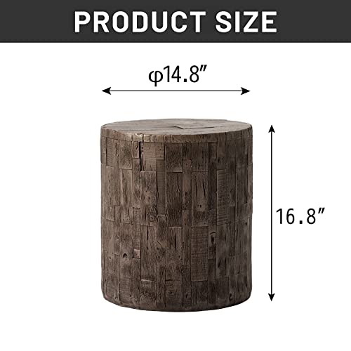 Koncemel Outdoor Concrete Side Table - 14.8 Inch Patio End Table, Garden Stool, And Plant Stand For Indoor And Outdoor Use … #TOP2