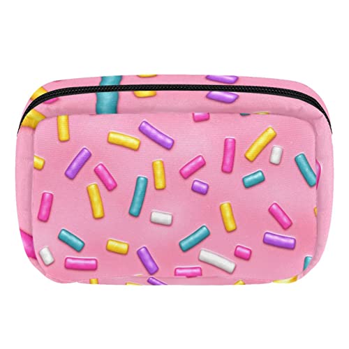 Trousse de Toilette, Trousse de Maquillage de Voyage pour Femmes Hommes,Rose Bonbon