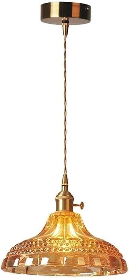 Lampe suspendue en verre ambré pour éliminer la lumière agressive et tamiser votre chambre