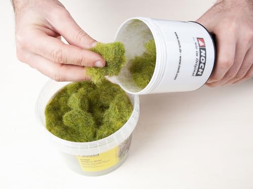 NOCH® Streugras „Wiese“, mit statischem Gras, 2,5 mm für die Spurweiten H0, N, TT ideal für Sommerlandschaften, grün