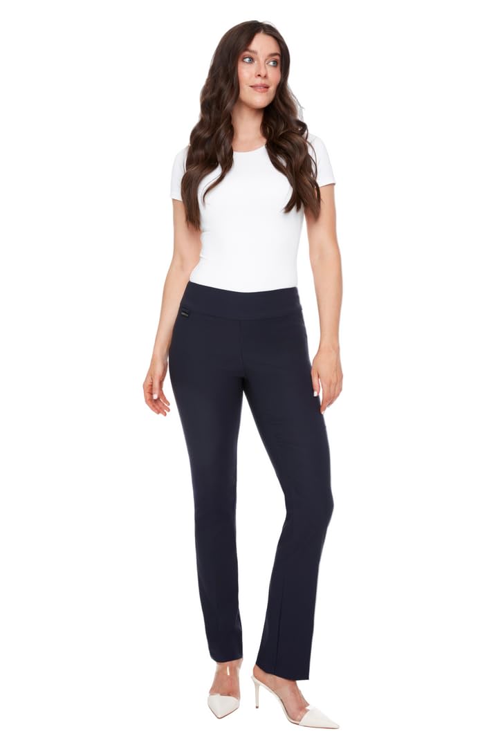 DreamPants Women’s Straight Leg Pull‑On Pants – Tummy Control Stretch, 32" Inseam, Comfortable Everyday & Workwear, Style 115