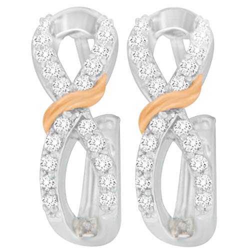 10K White Gold Round Cut Diamond Earrings (0.3 cttw, H-I Color, I1-I2 Clarity)