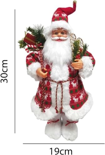 Boneco Papai Noel 30cm Enfeite de Natal de Luxo Decoração de Festa (Noel 8)