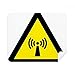 Warning Symbol Yellow Black Radiation Triangle Cleaning Cloth Screen Cleaner 2pcs Suede Fabric