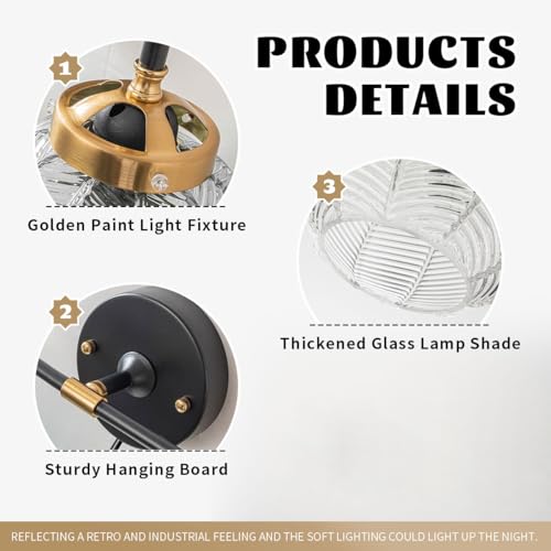 Image of Bathroom Vanity Light Clear Glass Globe Wall Light Fixture Ribbed Glass Shade Mid Century Wall Sconce Lights Fixtures Over Mirror Modern Art Deco Sconces Farmhouse Bathroom Lighting