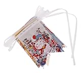 LOLIPPYY Japanische Wimpelkette mit Glückskatze Handgefertigtes Leichtes Hängebanner für Restaurant und Bar Deko Langlebige Farbenfrohe Girlande für Izakaya und Festdekorationen