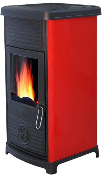 MAESTRAL N Stufa a legna in ghisa con forno | Potenza termica nominale 6kW, potenza termica massima 9kW | Grande porta di visualizzazione in vetro | Efficienza 73,9% | Conforme alla