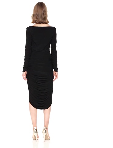 Norma Kamali Women's Long Sleeve Tara Dress, Black, XXS at Amazon Women's  Clothing store