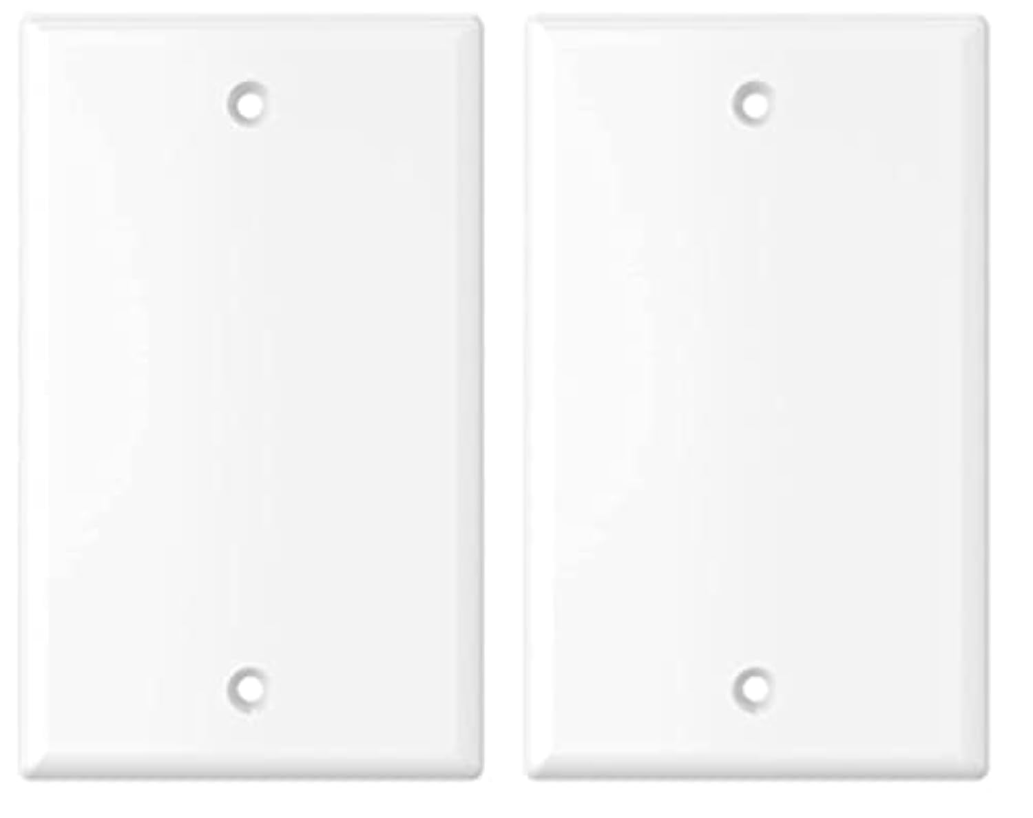 Plaque murale vierge double cache prise de courant électrique blanche standard RiteAV