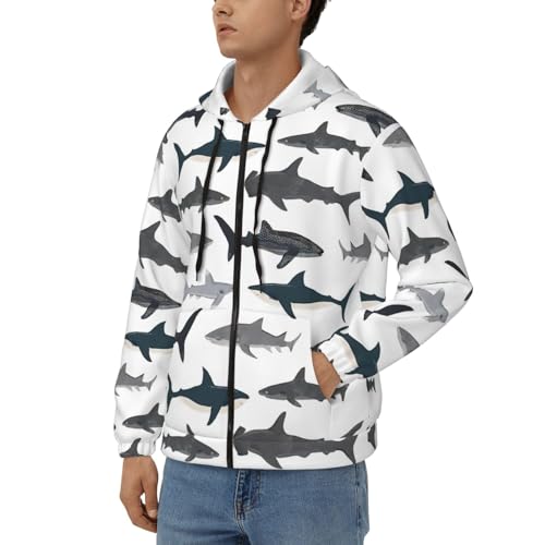 Sweat à capuche thermique Sharks pour homme contre le froid marin - 2