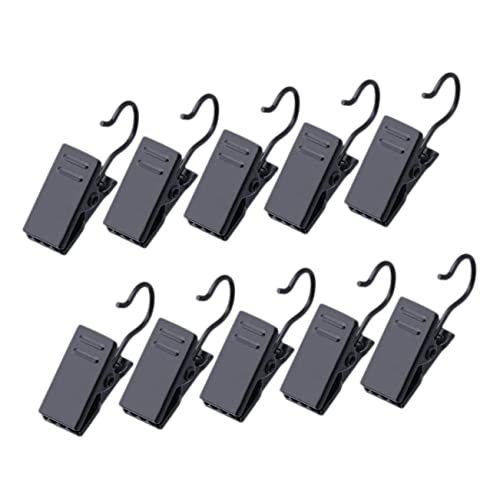 MUCKLILY 100pcs Curtain Clips Hooks Sturdy Drapery Rings for Home Bathroom Pothook Black for Easy Installation Disassembly of Curtains