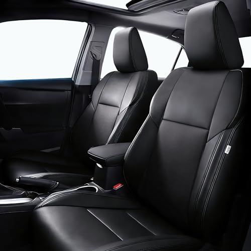 Image of IKABEVEM Custom Fit Seat Covers for Toyota Corolla 2023-2026 L, LE, Black | Full Set Seat Covers for Corolla L, LE, Premium faux Leather, Breathable, waterproof, scratch defense, Precision Fit