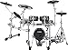 Yamaha DTX10K-X Electronic Drum Kit with TCS Pads (Black Forest) (4 Items)