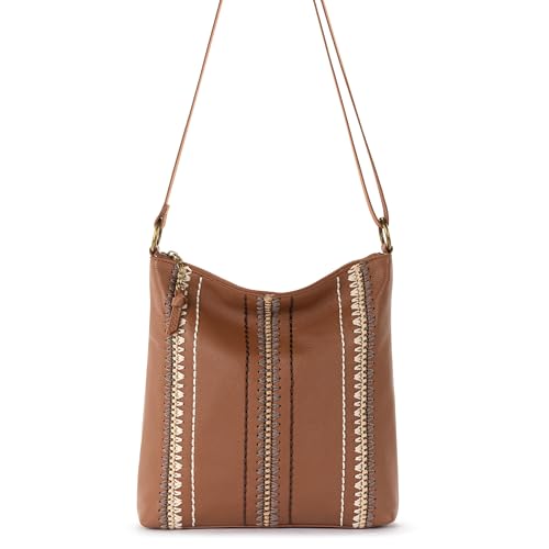 Image of The Sak Lucia Leather Crossbody Purse - Premium Leather Women's Handbag for Everyday & Travel - Cross Body Bag With Zipper