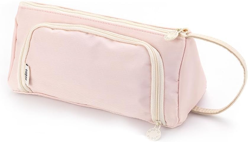 EASTHILL Big Capacity Pencil Case Large Pencil Pouch Stationery Pen Bag for Teen Girls-Green (Zoom Pink)