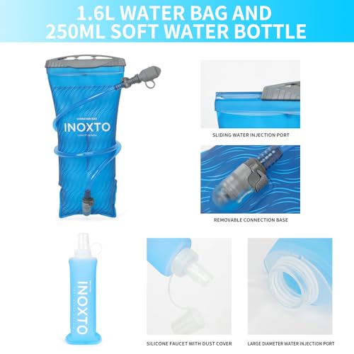 Image of INOXTO Running Hydration Vest Backpack,Lightweight Insulated Pack with 1.5L Water Bladder Bag Daypack for Hiking Trail Running Cycling Race Marathon for Women Men