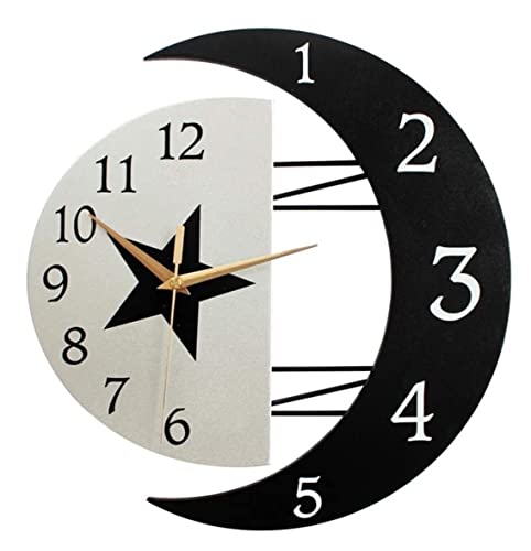 Horloge murale silencieuse sans tic-tac en bois de ferme vintage de 30,5 cm