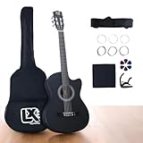 Violão Clássico Acústico Cutaway 38” para Iniciantes - Kit Completo