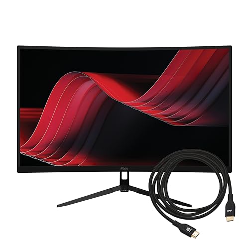 Image of Pixio PXC278 Wave 27 inch 180Hz 1440p 1650R Curved Fast VA 1ms GTG Adaptive Sync Gaming Monitor with Black HDMI 2.1 Cable Certified Ultra High Speed 10FT 8K 60Hz 4K 120Hz Nylon Braided
