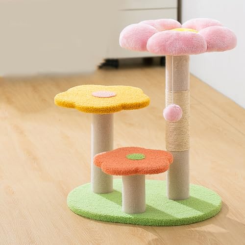 キャットタワー ミニ 49*36*57 猫タワー コンパクト 据え置き 小型 低め 省スペース 猫ベッド おしゃれ かわいい 猫爪とぎ おもちゃ スリム カラー2 爪研ぎ 運動不足解消