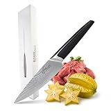 RISVIG 15 cm Damast Küchenmesser Acutus – Profi Kochmesser aus 67 Lagen VG10 Stahl – Japanische Schmiedekunst für ultimative Schärfe & Präzision – HRC62