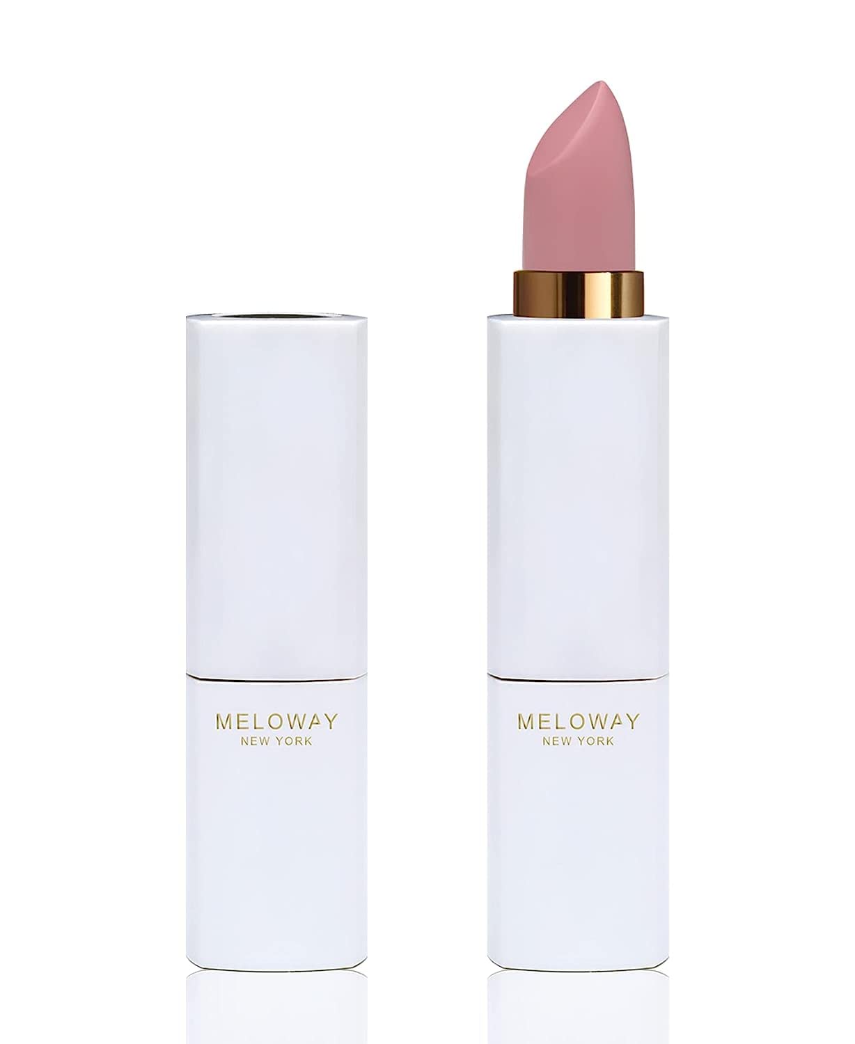 MELOWAY Hi-Rise Hydrating Matte Lipstick | Moisturizing, High-Pigment, Vegan Formula | Long-Lasting, Non-Drying, One-handed Capless Lipstick for Easy
