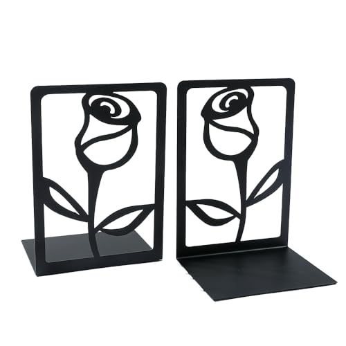 Sujetalibros de rosa metálica con 50% de descuento