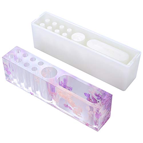 DIY Multi-Function Pen Holder Resin Molds, Pencil Holder Silicone Mold