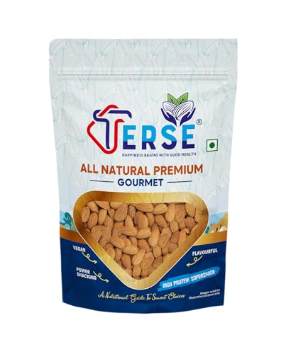 Premium Natural Almonds 400g (Pack of 2) | Badam Giri, Healthy Snacks, Dry Fruits | Crunchy Nuts | High in Fiber | Rich in Protein | Magnesium | Phosp