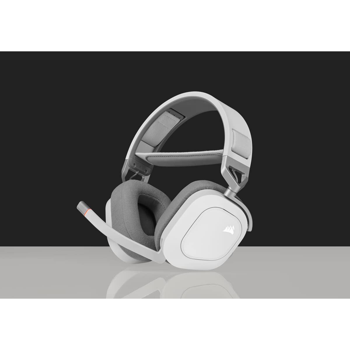 CORSAIR HS80 RGB WIRELESS Cuffie da Gioco Multipiattaforma - Dolby Atmos - Microfono Omnidirezionale - Compatibile con iCUE - PC, Mac, PS5, PS4 - Bianco
