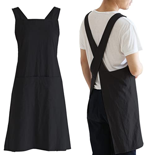 Tablier de cuisine japonais en lin mignon pour cuisiner avec soin