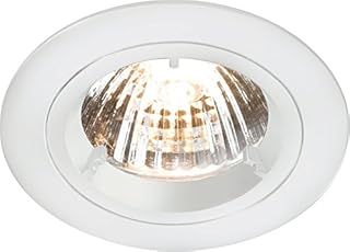 Knightsbridge IP20 230V/12V GU10/MR16 Chrome Recessed Fixed Twist & Lock Downlight, Aluminium RD1C