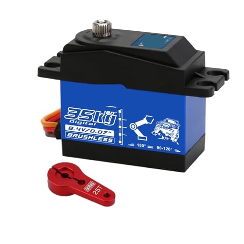 Servo digital sin escobillas 35kg INJS235 con brazo de metal