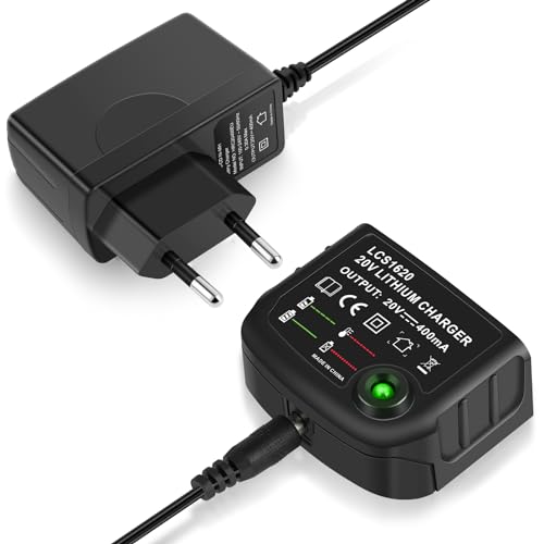ASUNCELL Chargeur de Batterie Compatible avec Black & Decker, 18V/20V Li-ION Chargeur Rapide pour BL2018 BL2018-XJ BL1518 LBXR20-OPE LBXR20 LB20 LBX20 LBX4020...