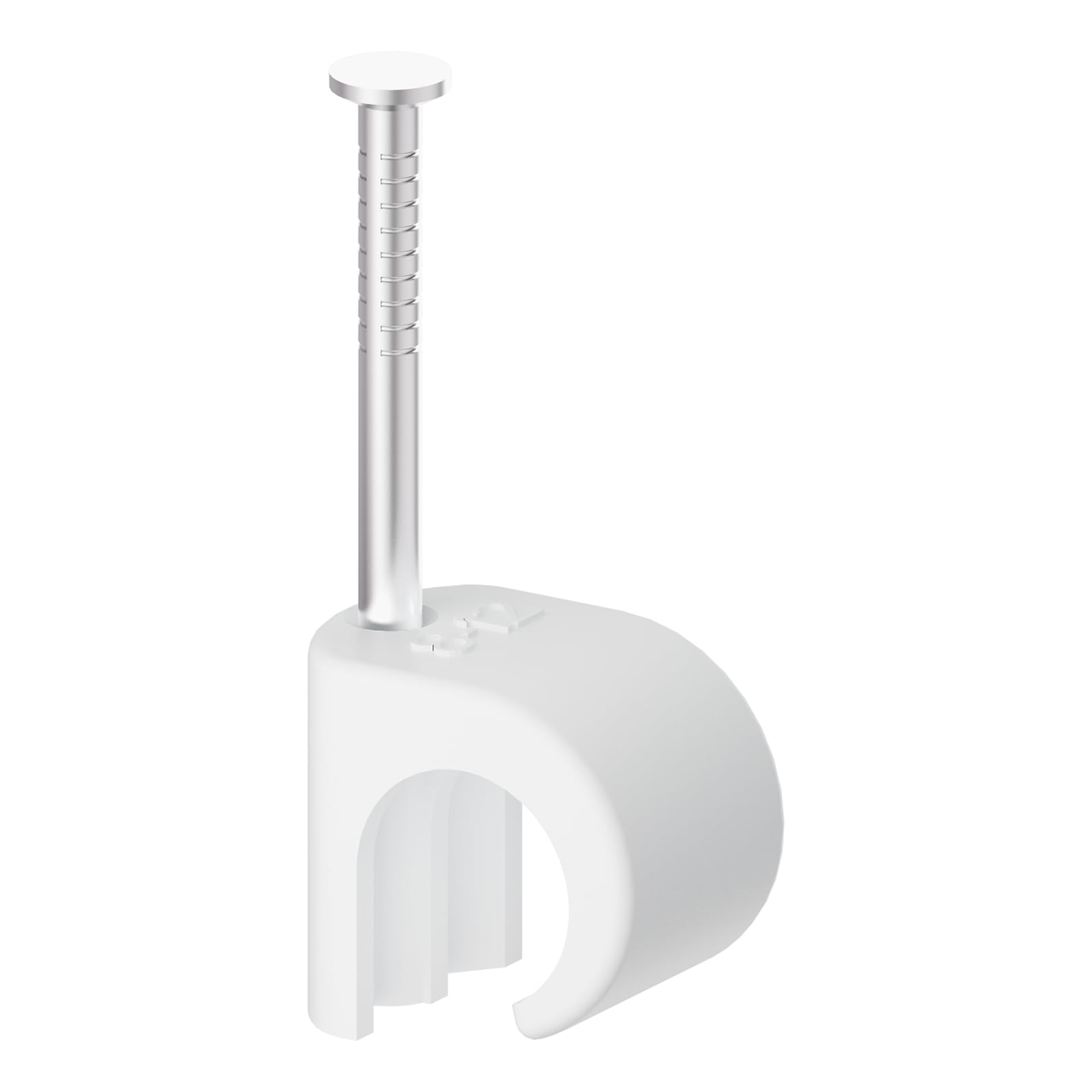 Temolink Cable Clips 100 PCS, 8-12mm, Heavy-Duty Nail in Wire Clips, 304 Stainless Steel, UV and Weather Resistant, Cable Wire Management for Phone and Ethernet Wire, Power Cords, Tube, White