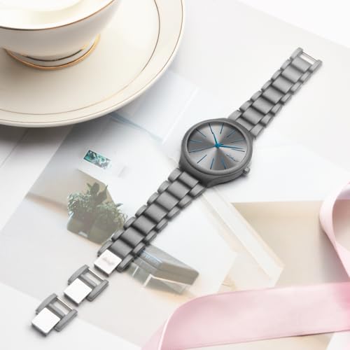 Image of Letoff Women's Wrist Watch, Big Dial Metal Strap, 100 ft Waterproof, Multicolor Casual Fashion Watch