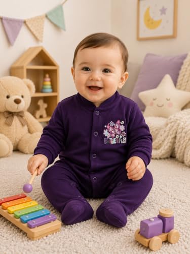Image of EIO 100% Cotton Rompers /Sleep Suits /Jumpsuit /Night Suits for Baby Boys & Girls, Infants, New Born Pack of 3