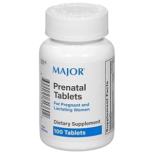 Major Prenatal Tablets for Pregnant and Lactating Women – Dietary Supplement – 100 Tablets