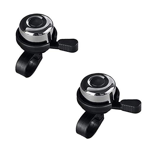 Timbre para bicicleta de latón negro en pack de 2 unidades mini para manillar infantil y adulto