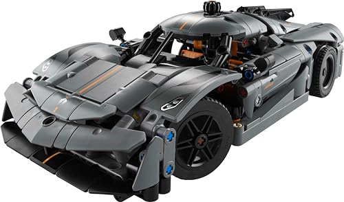 Image of LEGO Technic Koenigsegg Jesko Absolut Gray Hypercar Building Set for Kids 42173